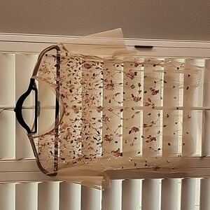 Zara sheer blush overlay top